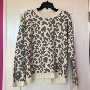 Soft leopard print sweater